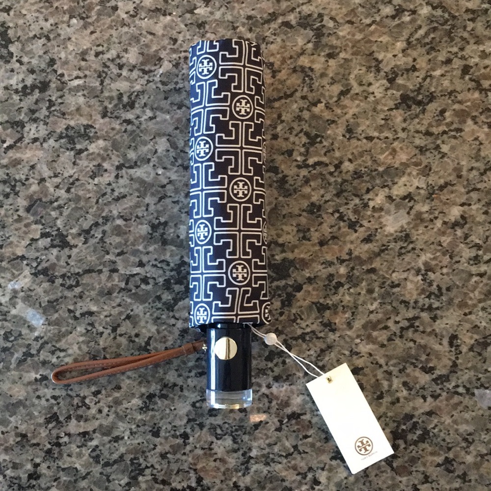 Tory Birch Navy Printed Umbrella
